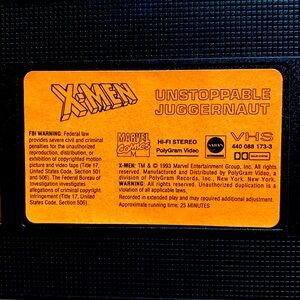 X-Men Unstoppable Juggernaut VHS
